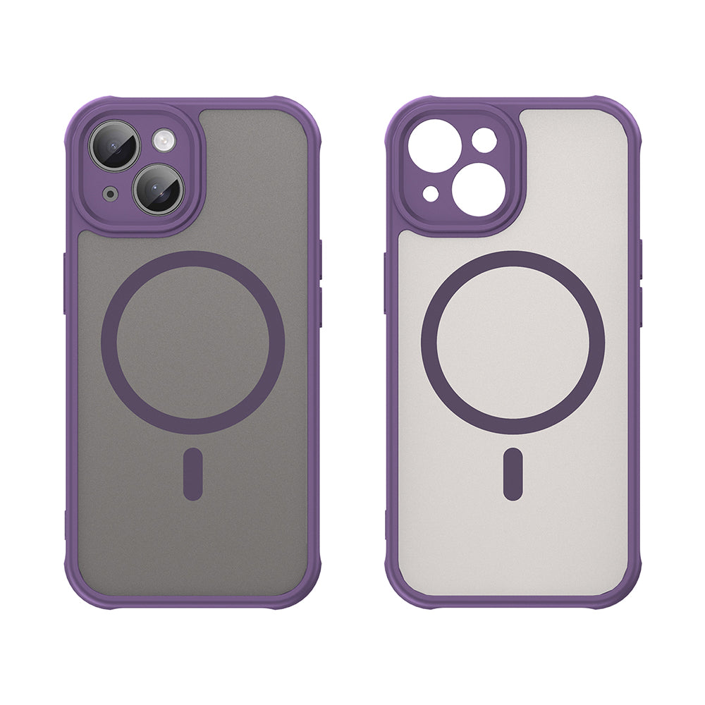 Coque MagSafe pour Apple iPhone 15, Techsuit, HaloFrost II, Violet