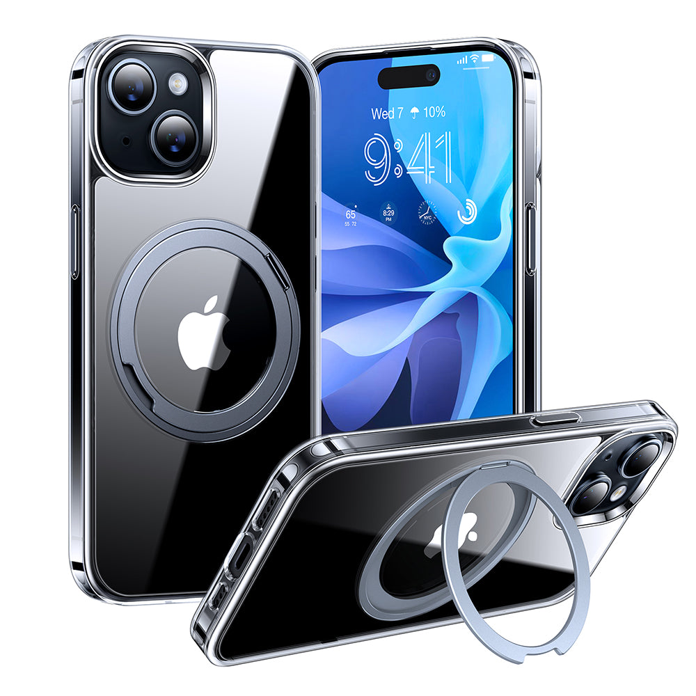 Coque MagSafe pour Apple iPhone 15, Torras, Ostand Pro, Transparente