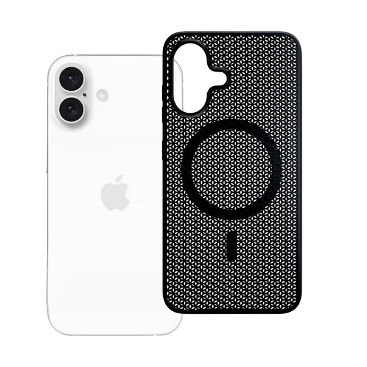 MagSafe-hoesje voor Apple iPhone 16, 3MK, COOLing, Zwart