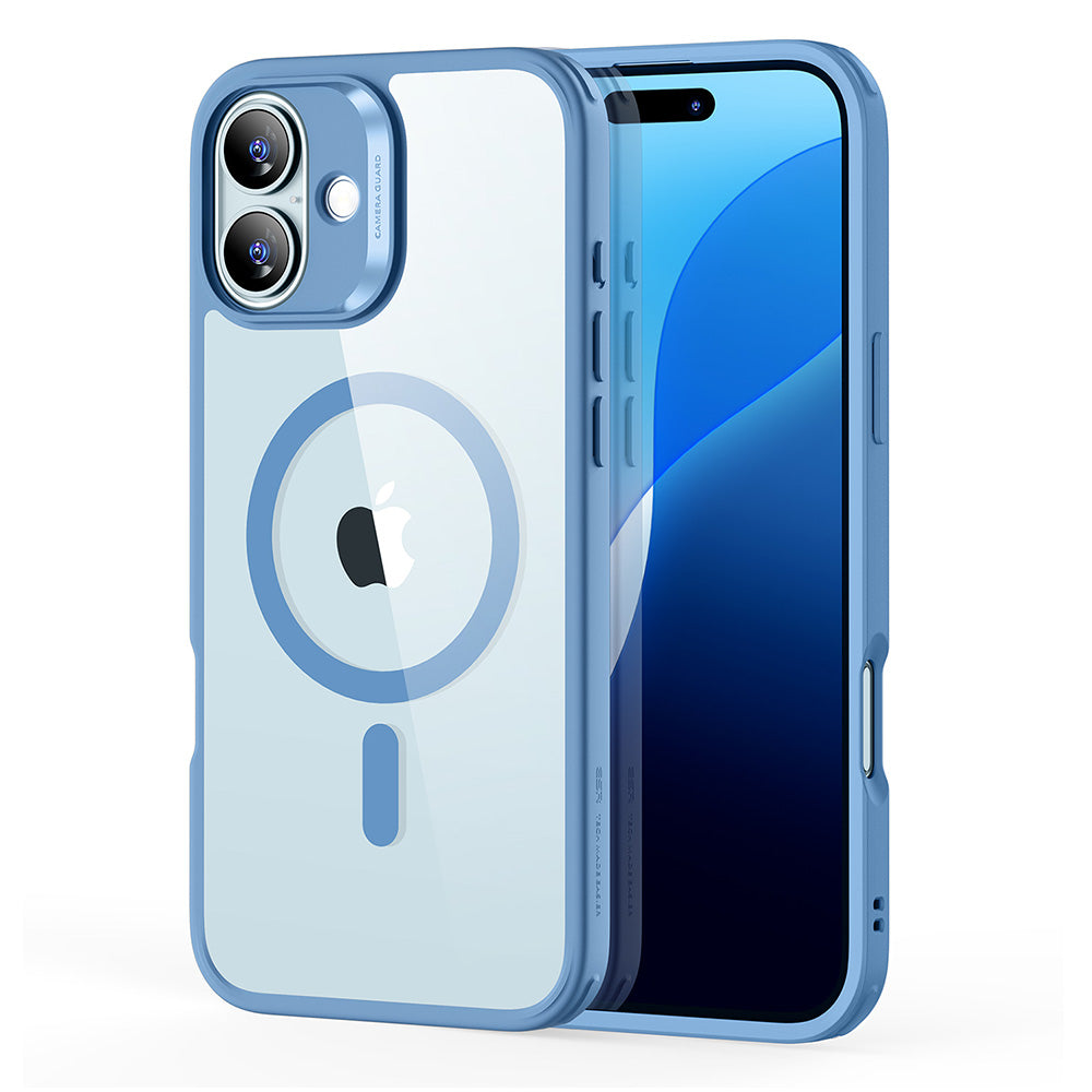 MagSafe hoesje voor Apple iPhone 16, ESR, Classic Hybrid, Transparant Blauw