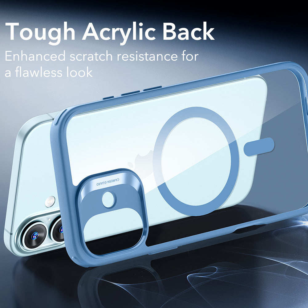 MagSafe hoesje voor Apple iPhone 16, ESR, Classic Hybrid, Transparant Blauw