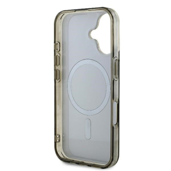 MagSafe hoesje voor Apple iPhone 16, Guess, IML 4G Achtergrond, Bruin