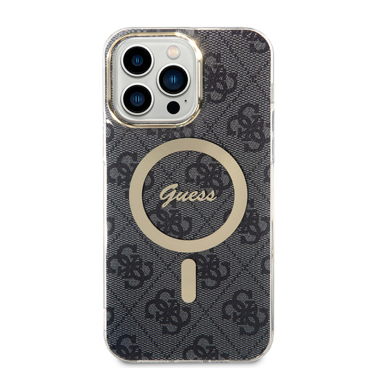 MagSafe hoesje voor Apple iPhone 16, Guess, IML 4G, Zwart