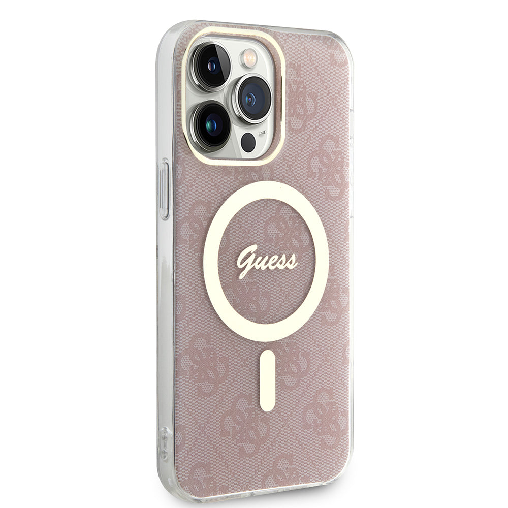 MagSafe hoesje voor Apple iPhone 16, Guess, IML 4G, Roze