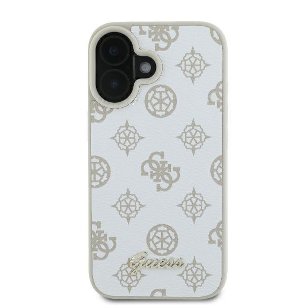 MagSafe hoes voor Apple iPhone 16, Guess, Peony Script, Wit