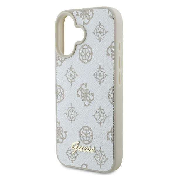 MagSafe hoes voor Apple iPhone 16, Guess, Peony Script, Wit