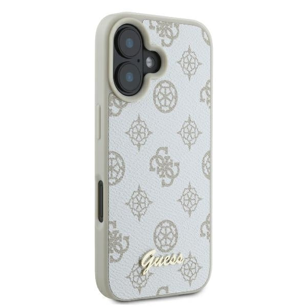 MagSafe hoes voor Apple iPhone 16, Guess, Peony Script, Wit