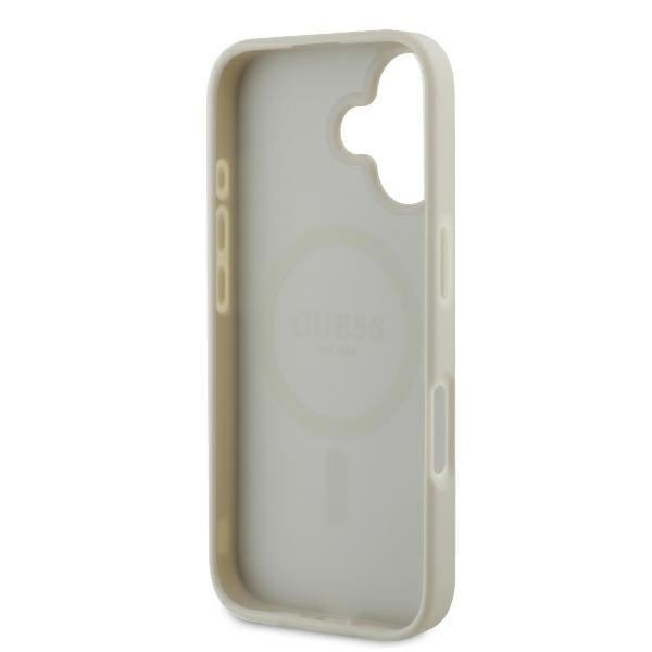 MagSafe hoes voor Apple iPhone 16, Guess, Peony Script, Wit