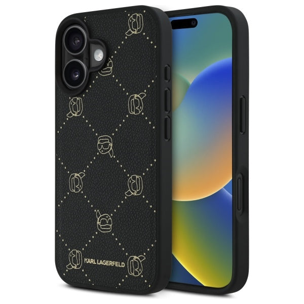 MagSafe Case for Apple iPhone 16, Karl Lagerfeld, Karl's Head, Black