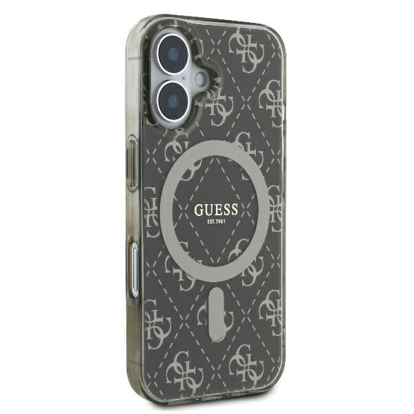 MagSafe hoesje voor Apple iPhone 16 Plus, Guess, IML 4G Achtergrond, Bruin