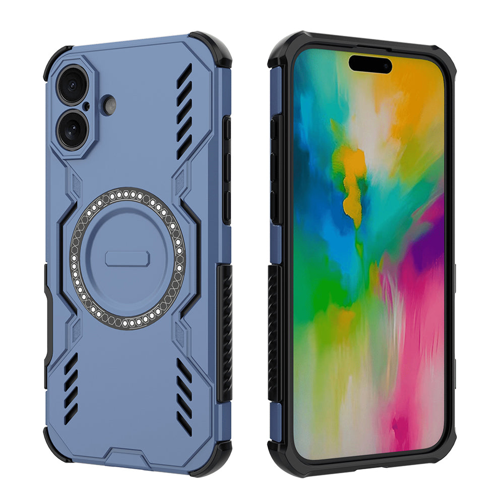 Coque MagSafe pour Apple iPhone 16 Plus, Techsuit, ArmorMag, Bleue