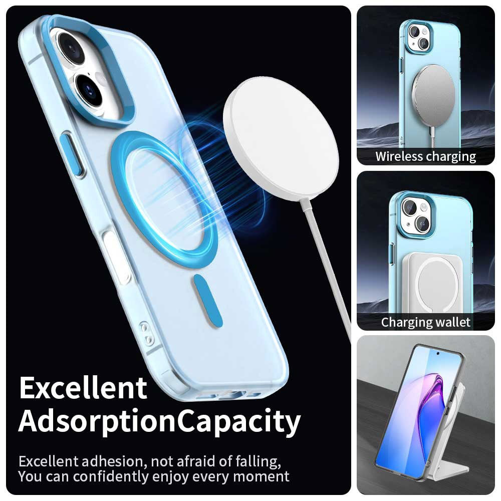 Coque MagSafe pour Apple iPhone 16 Plus, Techsuit, CandyCase, Bleue