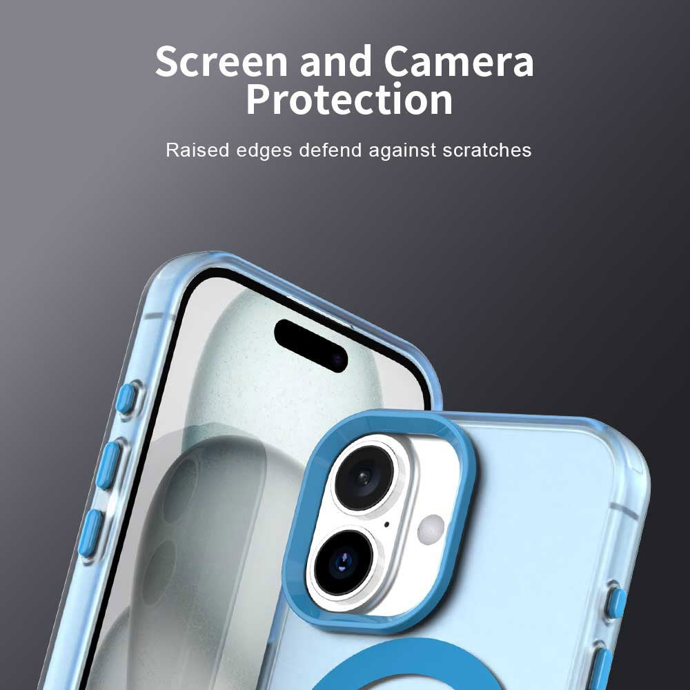 Coque MagSafe pour Apple iPhone 16 Plus, Techsuit, CandyCase, Bleue