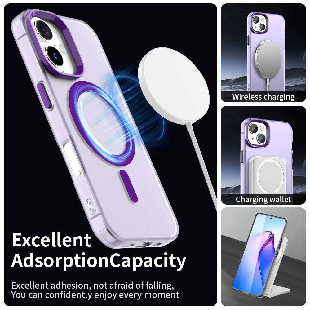 Coque MagSafe pour Apple iPhone 16 Plus, Techsuit, CandyCase, Violet