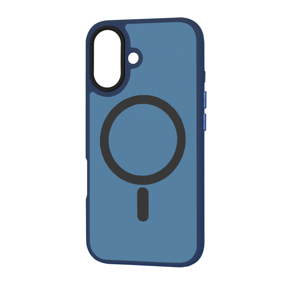 Coque MagSafe pour Apple iPhone 16 Plus, Techsuit, HaloFrost, Bleu marine