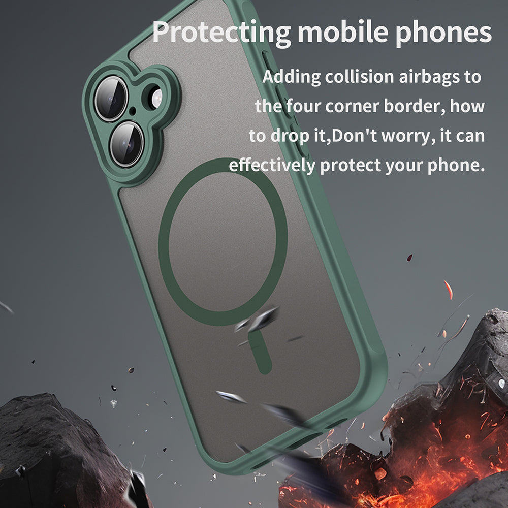 Coque MagSafe pour Apple iPhone 16 Plus, Techsuit, HaloFrost II, Vert