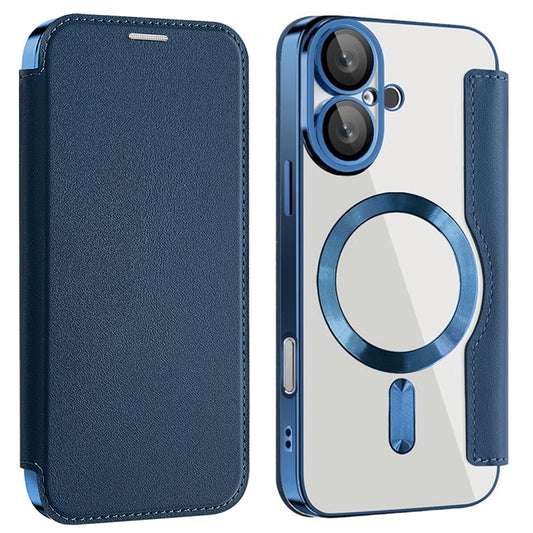 MagSafe-hoes voor Apple iPhone 16 Plus, Techsuit, SmartMag Book, Blauw