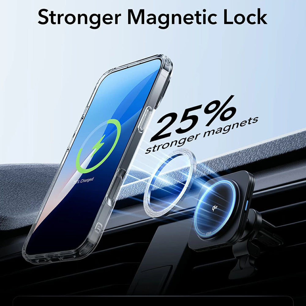 MagSafe hoes voor Apple iPhone 16 Pro, ESR, Classic Hybrid Kickstand, Satijnzwart