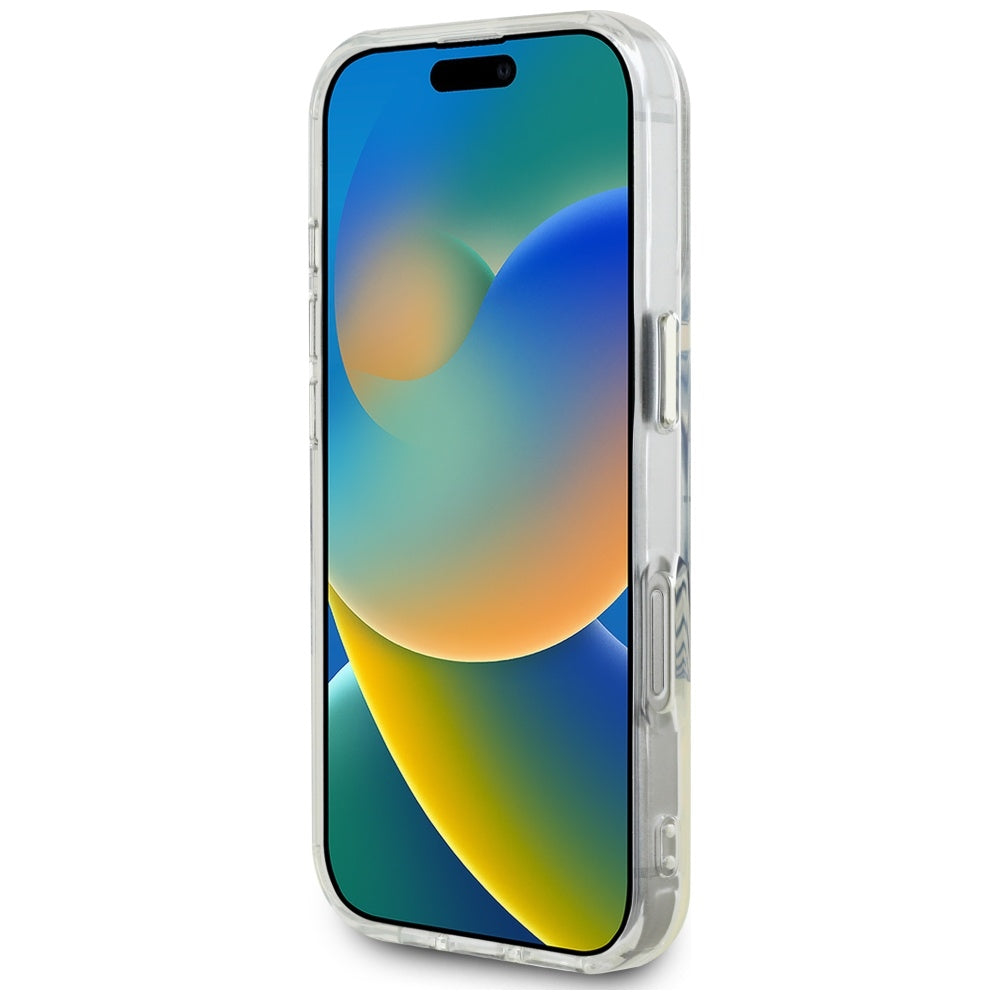 MagSafe hoesje voor Apple iPhone 16 Pro, Guess, IML Metal Colored Circle, Zwart