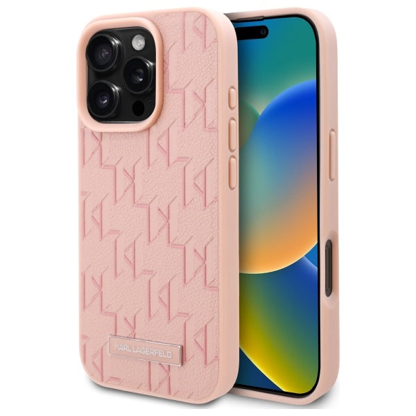 MagSafe hoes voor Apple iPhone 16 Pro, Karl Lagerfeld, Hot Stamp, Roze