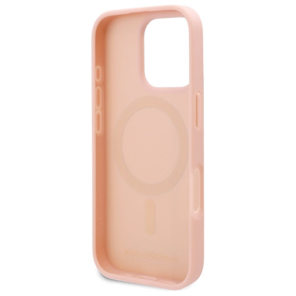 MagSafe hoes voor Apple iPhone 16 Pro, Karl Lagerfeld, Hot Stamp, Roze