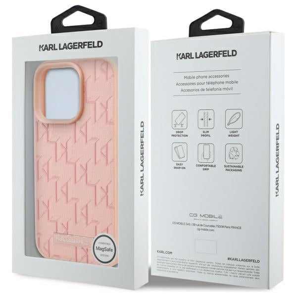 MagSafe hoes voor Apple iPhone 16 Pro, Karl Lagerfeld, Hot Stamp, Roze