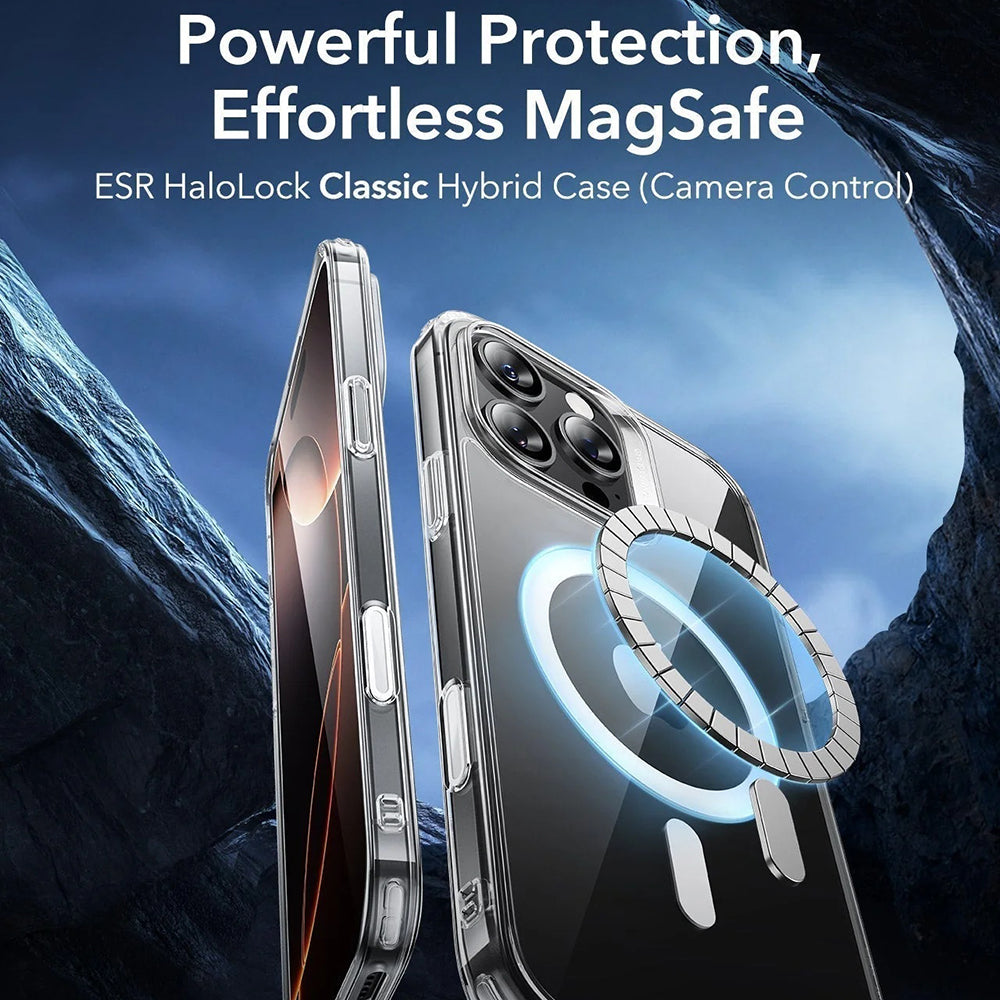 MagSafe hoesje voor Apple iPhone 16 Pro Max, ESR, Classic Hybrid Slide, Transparant