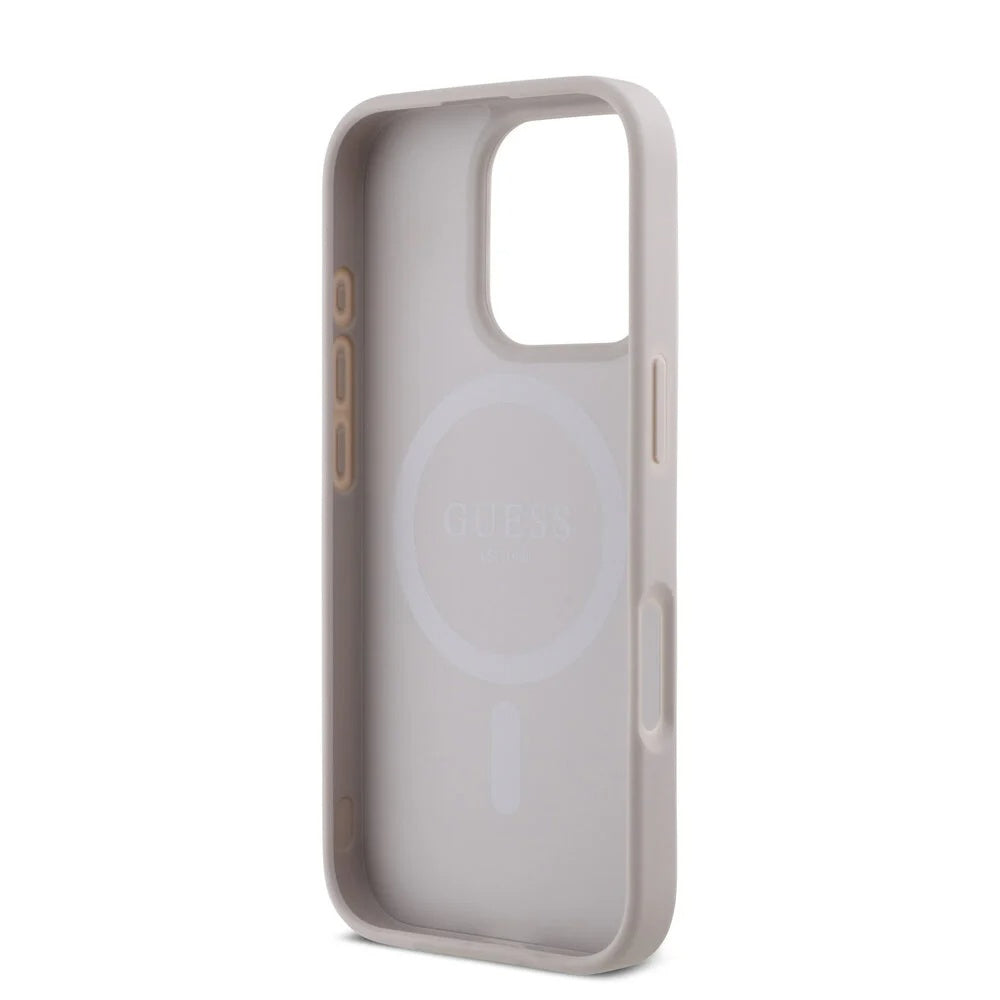 Étui MagSafe pour Apple iPhone 16 Pro Max, Guess, 4G Classic, Rose