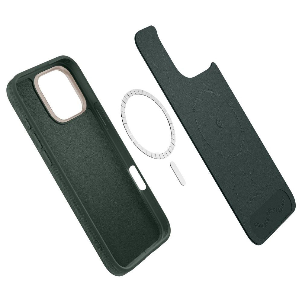 Étui MagSafe pour Apple iPhone 16 Pro Max, Spigen, Cyrill Kajuk, Vert Satiné ACS08398