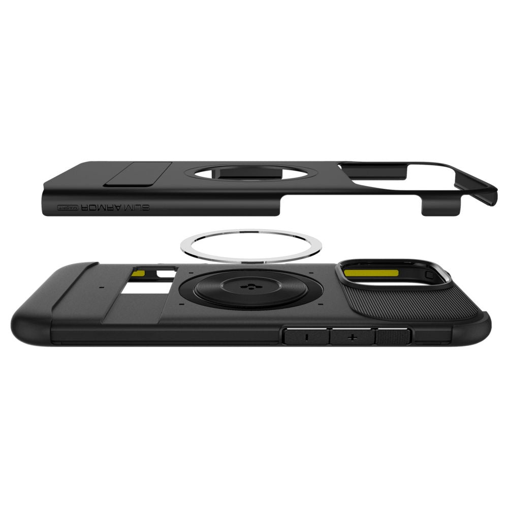 MagSafe hoesje voor Apple iPhone 16 Pro Max, Spigen, Slim Armor, Zwart