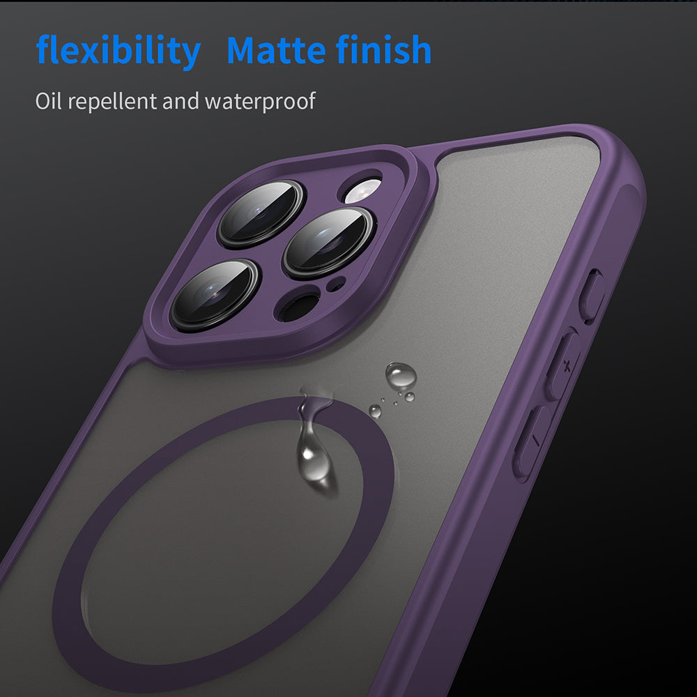 Coque MagSafe pour Apple iPhone 16 Pro Max, Techsuit, HaloFrost II, Violet