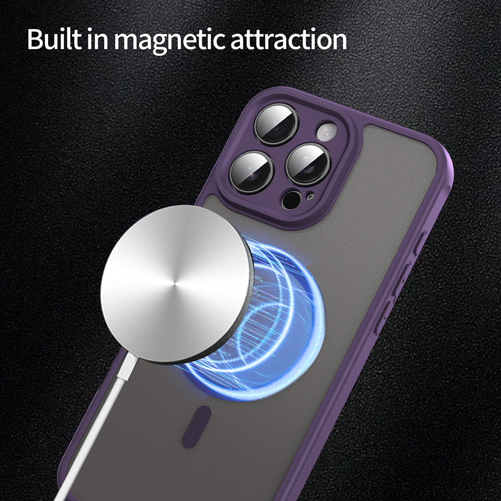 Coque MagSafe pour Apple iPhone 16 Pro Max, Techsuit, HaloFrost II, Violet