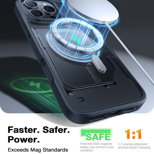 MagSafe Hülle für Apple iPhone 16 Pro Max, Torras, Guardian, Schwarz