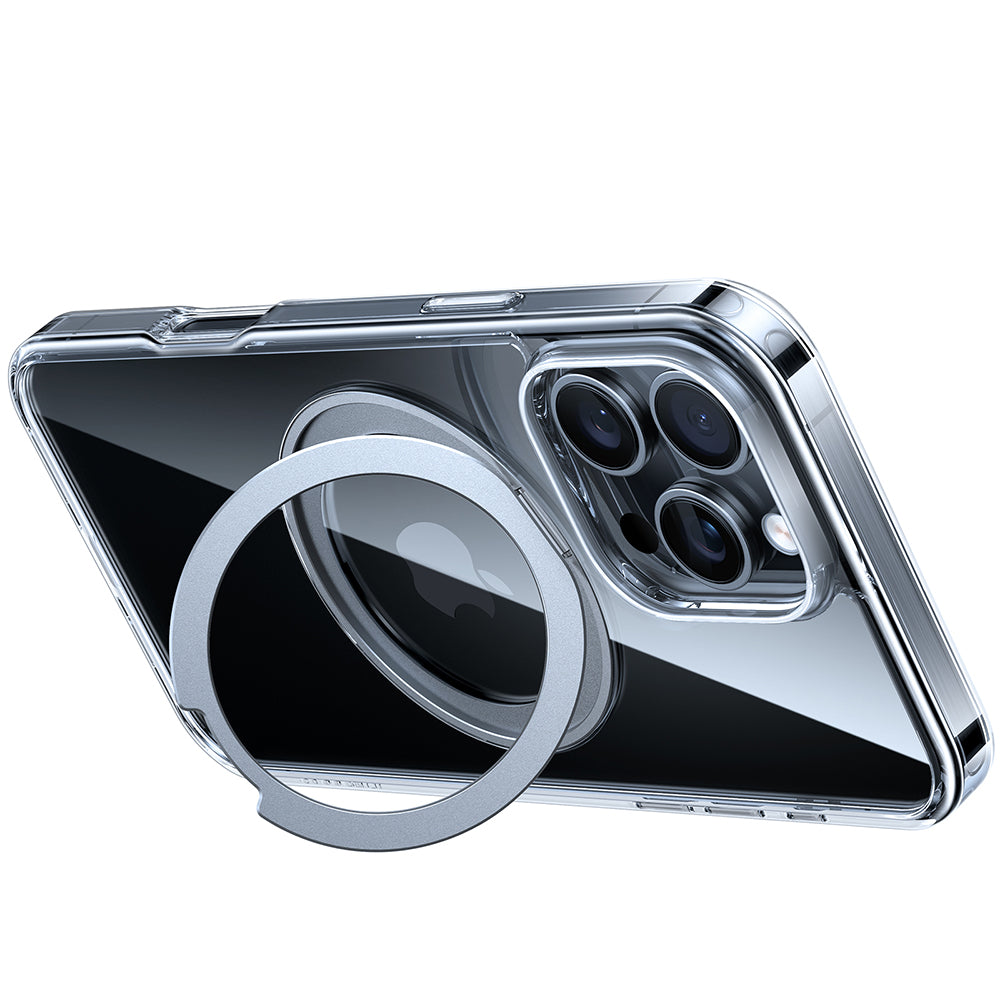 MagSafe hoesje voor Apple iPhone 16 Pro Max, Torras, Ostand Pro, Transparant