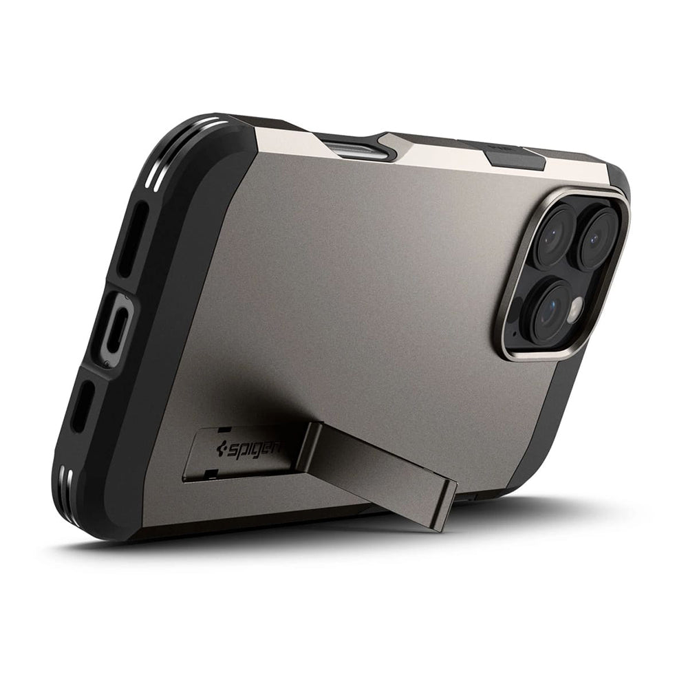 MagSafe hoesje voor Apple iPhone 16 Pro, Spigen, Tough Armor, Grijs ACS08145