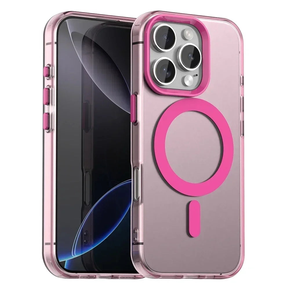 Coque MagSafe pour Apple iPhone 16 Pro, Techsuit, CandyCase, Rose