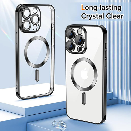 MagSafe-hoes voor Apple iPhone 16 Pro, Techsuit, Luxury Crystal, Goudkleurig