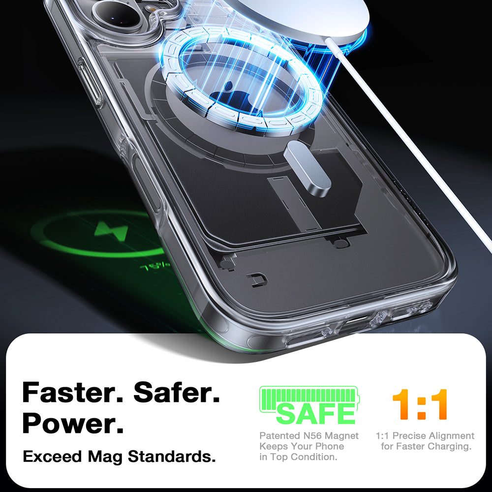 MagSafe hoes voor Apple iPhone 16, Torras, Diamond, Transparant