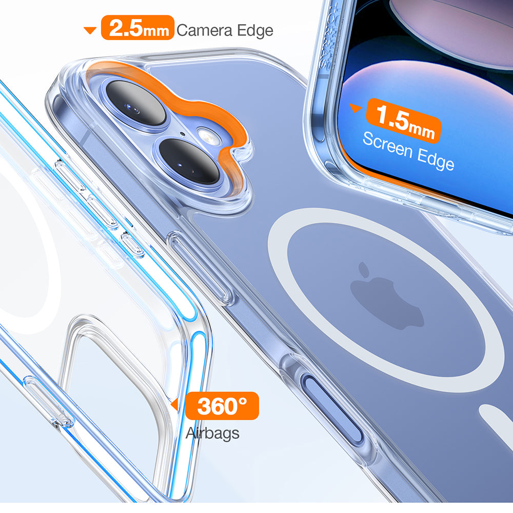 MagSafe hoes voor Apple iPhone 16, Torras, Diamond, Transparant