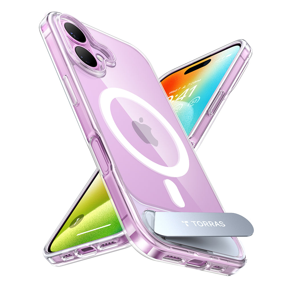 MagSafe hoes voor Apple iPhone 16, Torras, Pstand, Transparant
