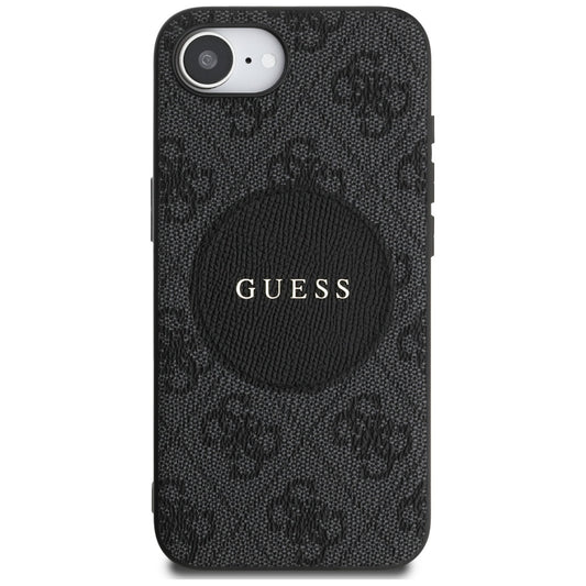 MagSafe hoesje voor Apple iPhone 16e, Guess, 4G Circle Classic Logo, Bruin