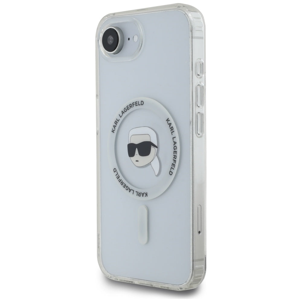 MagSafe hoesje voor Apple iPhone 17e / 16e, Karl Lagerfeld, IML Karl's Head, Wit