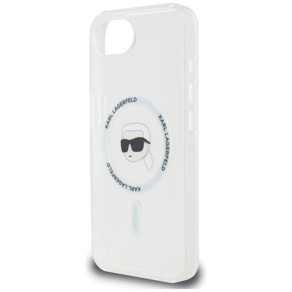 MagSafe hoesje voor Apple iPhone 17e / 16e, Karl Lagerfeld, IML Karl's Head, Wit