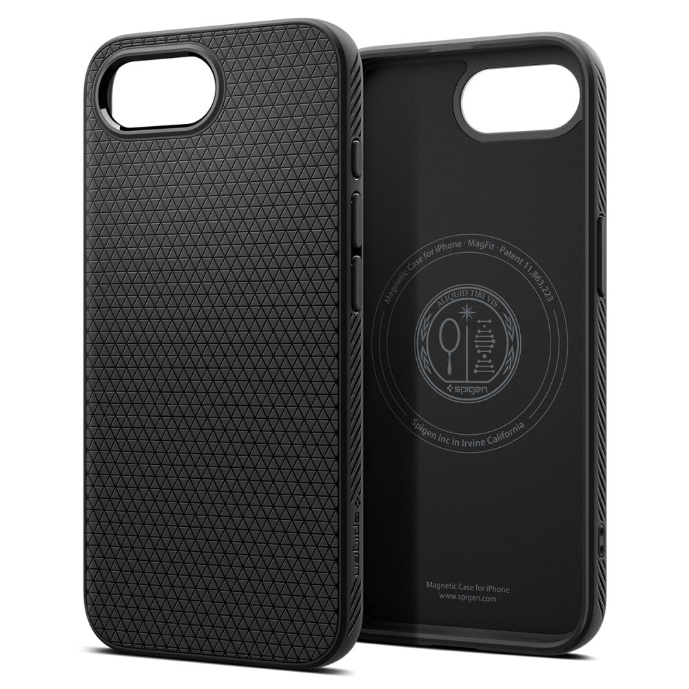 Coque MagSafe pour Apple iPhone 17e / 16e, Spigen, Liquid Air, Noir Mat ACS09151