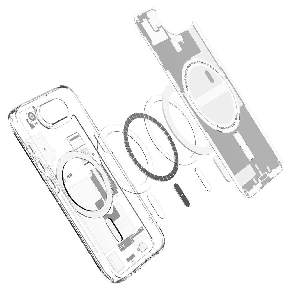MagSafe hoesje voor Apple iPhone 17e / 16e, Spigen, Ultra Hybrid Zero One, Wit