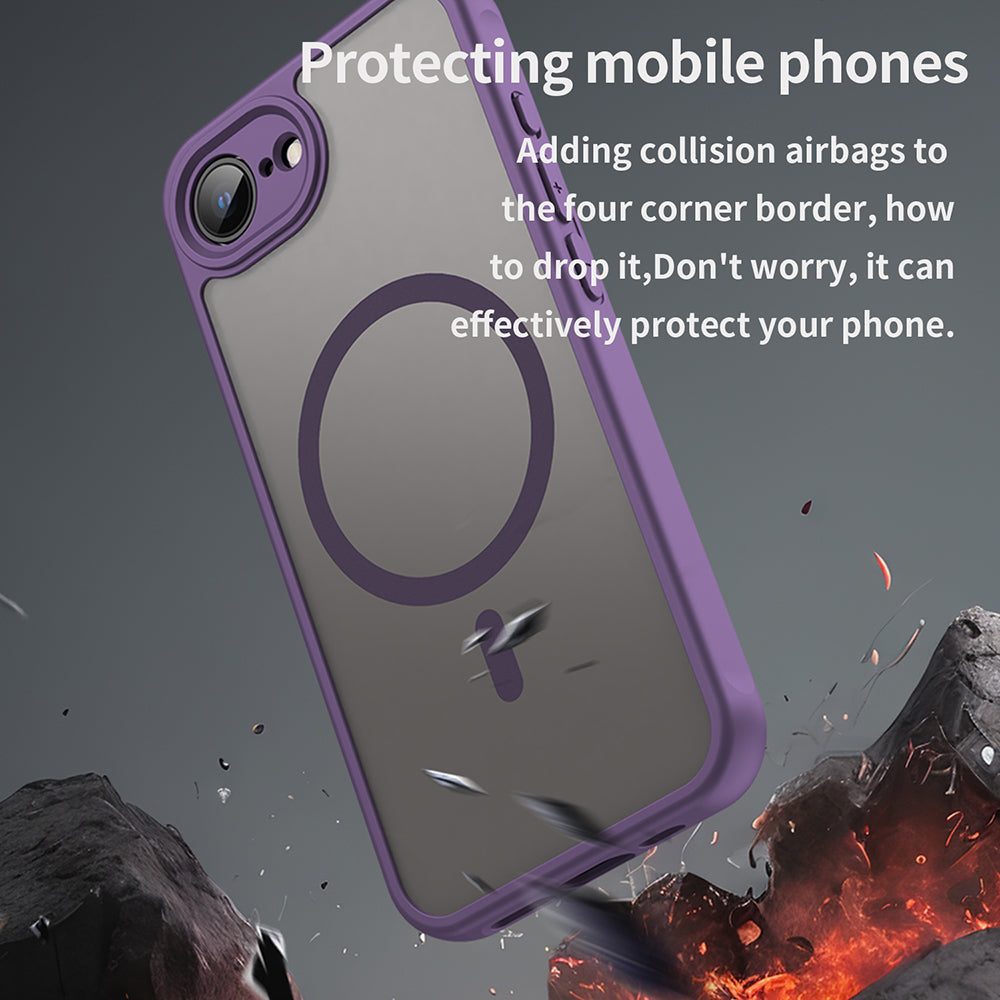 Coque MagSafe pour Apple iPhone 17e / 16e, Techsuit, HaloFrost II, Violet