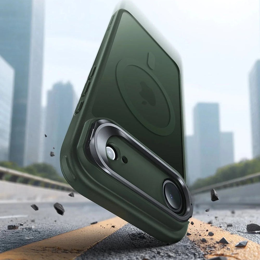 Coque MagSafe pour Apple iPhone 17 Air, ESR, Classic Hybrid Kickstand, Vert Satiné