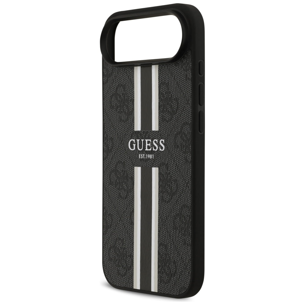 MagSafe hoesje voor Apple iPhone 17 Air, Guess, 4G Printed Stripes, Zwart