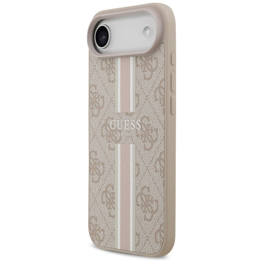MagSafe hoesje voor Apple iPhone 17 Air, Guess, 4G Printed Stripes, Roze