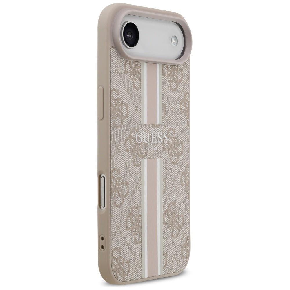 MagSafe hoesje voor Apple iPhone 17 Air, Guess, 4G Printed Stripes, Roze